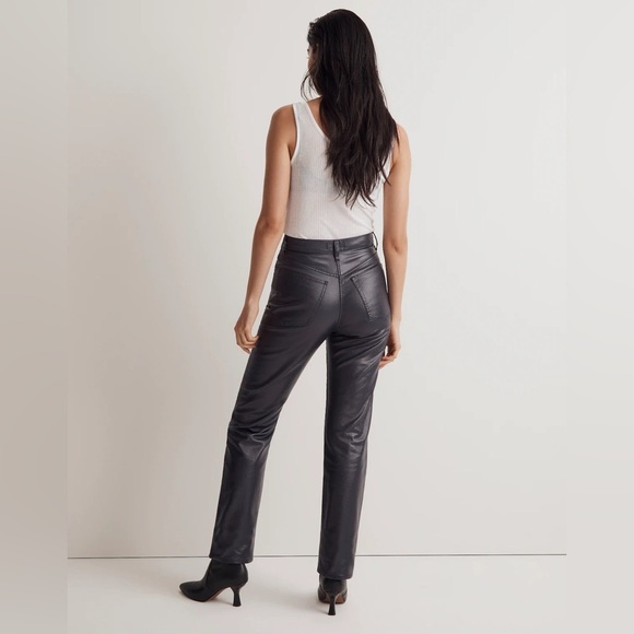 Madewell Jeans Women’s Size 28 Midnight Blue Foil 90's Straight High-Rise NWT - Picture 11 of 14